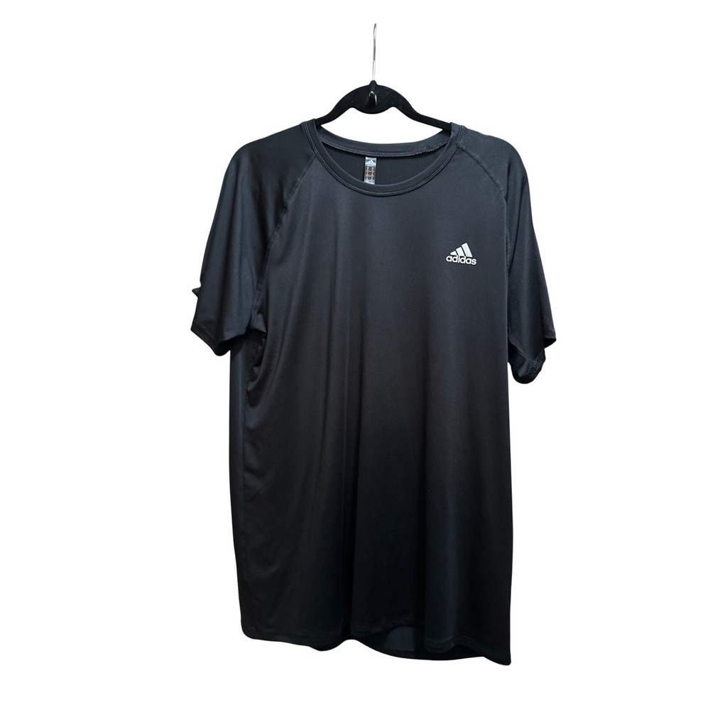 Adidas Mens Performance Training T-Shirt Black Short Sleeve Crew‎ Neck Raglan L
